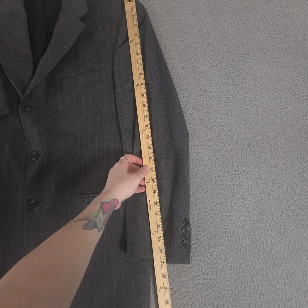 VINTAGE Chaps Ralph Lauren 2-Piece Suit Mens 40R Pants 34x34 Pinstripe Wool 90s